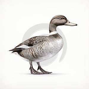 Minimalist Hand-drawn Duck Profile On White Background Uhd Image