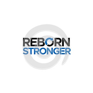 Minimalist Health REBORN STRONGER logo design