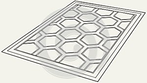 Minimalist hexagonal floor tile pattern, creating a contemporary and sleek design, vector design Generative AI