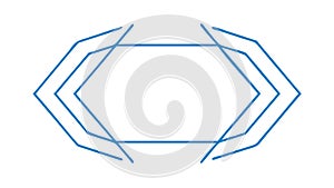 Minimalist Hexagonal Frame Geometric Design, vector design Generative AI