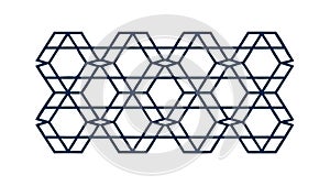 Minimalist Hexagonal Grid Pattern Abstract Tech Background Vector, vector design Generative AI