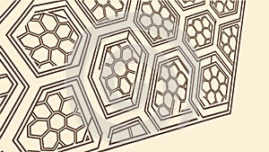Minimalist Hexagonal Grid Pattern Vector for Modern Design, vector design Generative AI