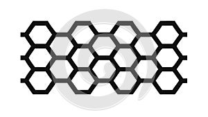 Minimalist Hexagonal Honeycomb Pattern Vector Design, vector design Generative AI
