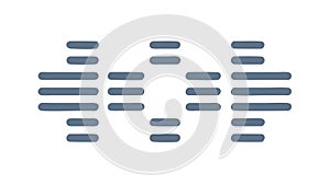 Minimalist Horizontal Audio Equalizer Bars, vector design Generative AI