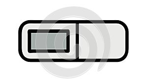 Minimalist Horizontal Toggle Switch UI Icon, vector design Generative AI