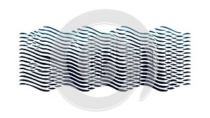 Minimalist Horizontal Wavy Lines Abstract Pattern Vector, vector design Generative AI