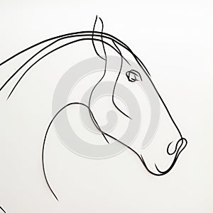 Minimalist Horsemanship Illustration photo