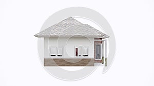 Minimalist house illustration, 3D illustration