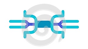 Interconnected Data Flow Icon: Network, Connectivity Digital System, vector design Generative AI