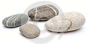 Stones isolated on white background
