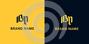 Minimalist Initial letter BN logo