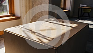 Modern Interior with Natural Light and Shadow Play