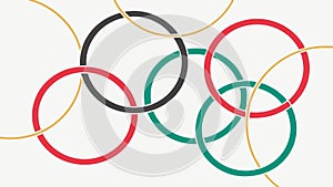 Minimalist Interlocking Ring Pattern Illustration, vector design Generative AI