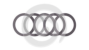 Minimalist Interlocking Rings Vector for Unity Connection, vector design Generative AI