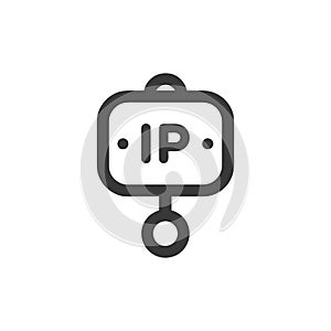 IP Address Tag Icon: Network Security Symbol
