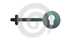 Minimalist Key and Keyhole Access Icon, vector design Generative AI