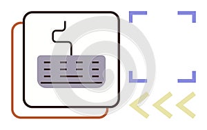 Minimalist Keyboard Design with Coding and Interface Elements