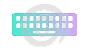 Minimalist keyboard design, symbolizing digital input & tech, vector design Generative AI