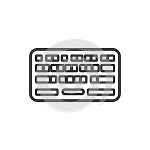 Simple Keyboard Icon, Digital Device Interface Symbol