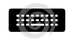 Minimalist Keyboard Layout, Input Device Icon, vector design Generative AI