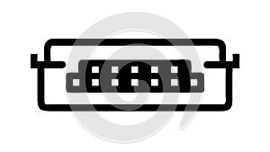 Minimalist Keyboard Outline Icon, Digital Input and Typing, vector design Generative AI