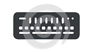 Minimalist Keyboard Vector Computer Peripheral, vector design Generative AI