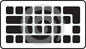 Minimalist Keyboard Vector Illustration for Computer Input and User Interface Design Projects