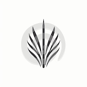 Minimalist Leaf Design With Egyptian Iconography - Paul Barson Inspired Logo