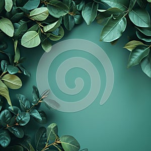 Minimalist Leaf Design with Soft Green Tones on Light Background