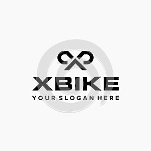 minimalist lettermark initial X XBIKE logo design