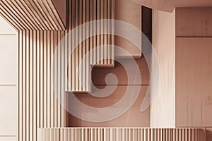 Minimalist linear patterns in soft hues, creating a sense of structure and wellness photo