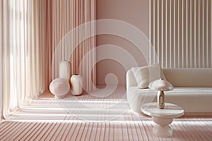 Minimalist linear patterns in soft hues, creating a sense of structure and wellness photo
