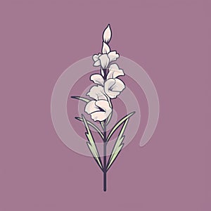 Minimalist Linework Logo Design For Gladiolus Business photo