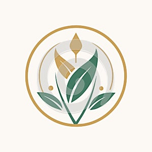 A minimalist logo design featuring a stylized flower, perfect for a flower shop brand identity, Produce a clean, minimalist logo