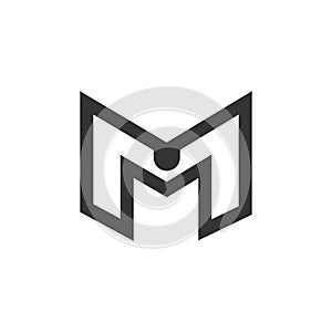 A Minimalist Logo for Impactful Branding Letter M Black Color photo