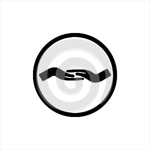 Hands Reaching Out Logo - Support and Unity