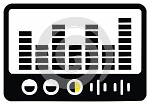 Minimalist Media Player Interface With Audio Visualizer and Playback Controls