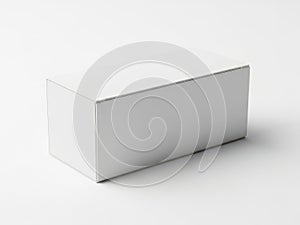 Minimalist metallic rectangular object on white surface