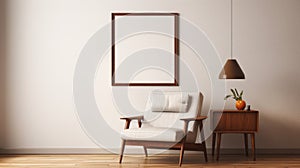 Minimalist Mid-century Japanese Contemporary Vintage Poster Style Chair