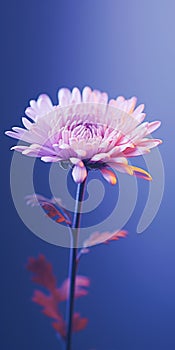 Minimalist Mobile Wallpaper: Elegant Aster In Sharp Focus