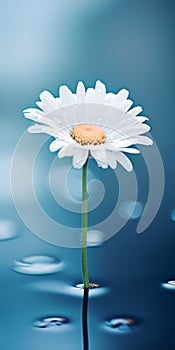 Minimalist Mobile Wallpaper: Elegant Daisy In Sharp Focus photo