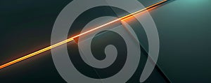Minimalist and modern abstract background with a glowing light strip photo