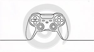 Continuous Line Drawing of a Modern Game Controller
