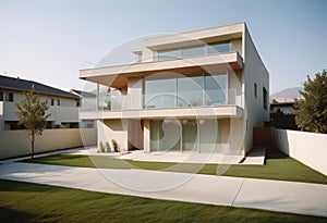 Minimalist Modern Duplex with Expansive Glass and Clean Design photo