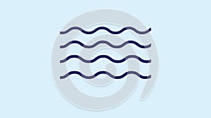 minimalist modern line wave water lake animation vector simple illustration icon symbol element motion graphic