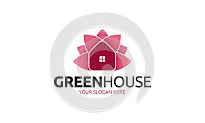 Green House logo template photo