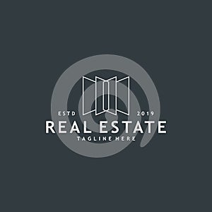 Minimalist and modern real estate logo design