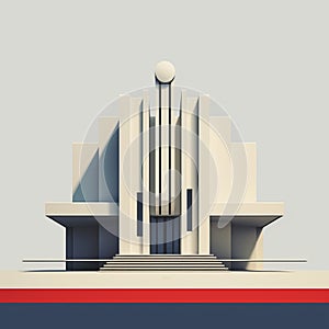 Minimalist Neoclassicism Image Inspired By Bauhaus Movement