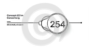 Minimalist Number Design 254