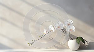 Minimalist Orchid Vase: Nature-inspired Photorealistic Home Decor